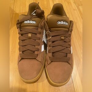 Brand New Adidas Grand Court Alpha 00s Brown White Stripe Tennis Shoes for Mens